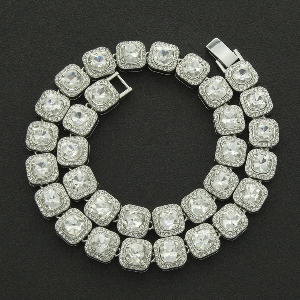 Iced Out Cluster Tennis Chain