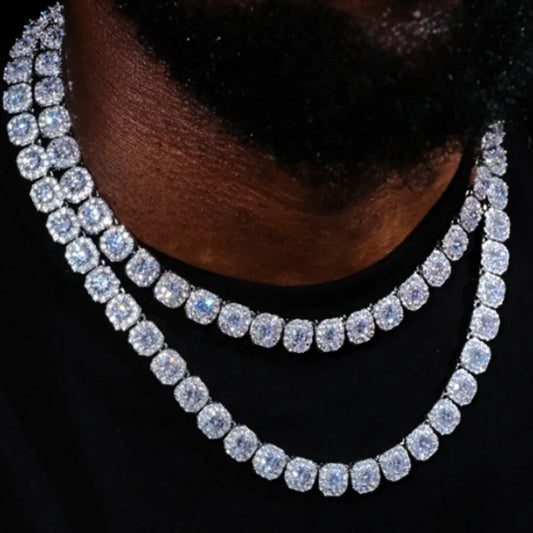 Iced Out Cluster Tennis Chain
