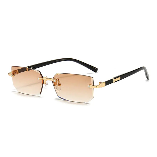 Rimless Tinted Sunglasses for Summer Unisex